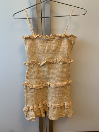Bershka Minikleid, Grösse S, Gelb/Weiss Sommer