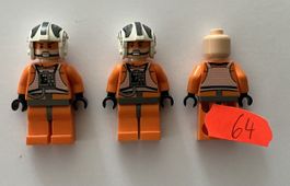 3 Stück LEGO Minifiguren Star Wars X-Wing Pilot .