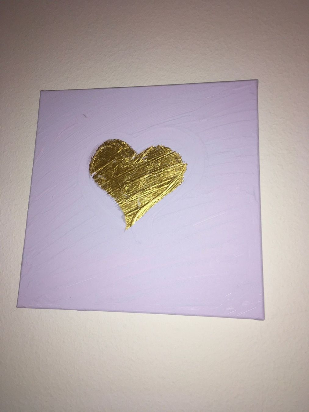 Poster & Bilder: Acryl Bild mit Blattgold Herz lila – Gebraucht aus Zug von smile060 4