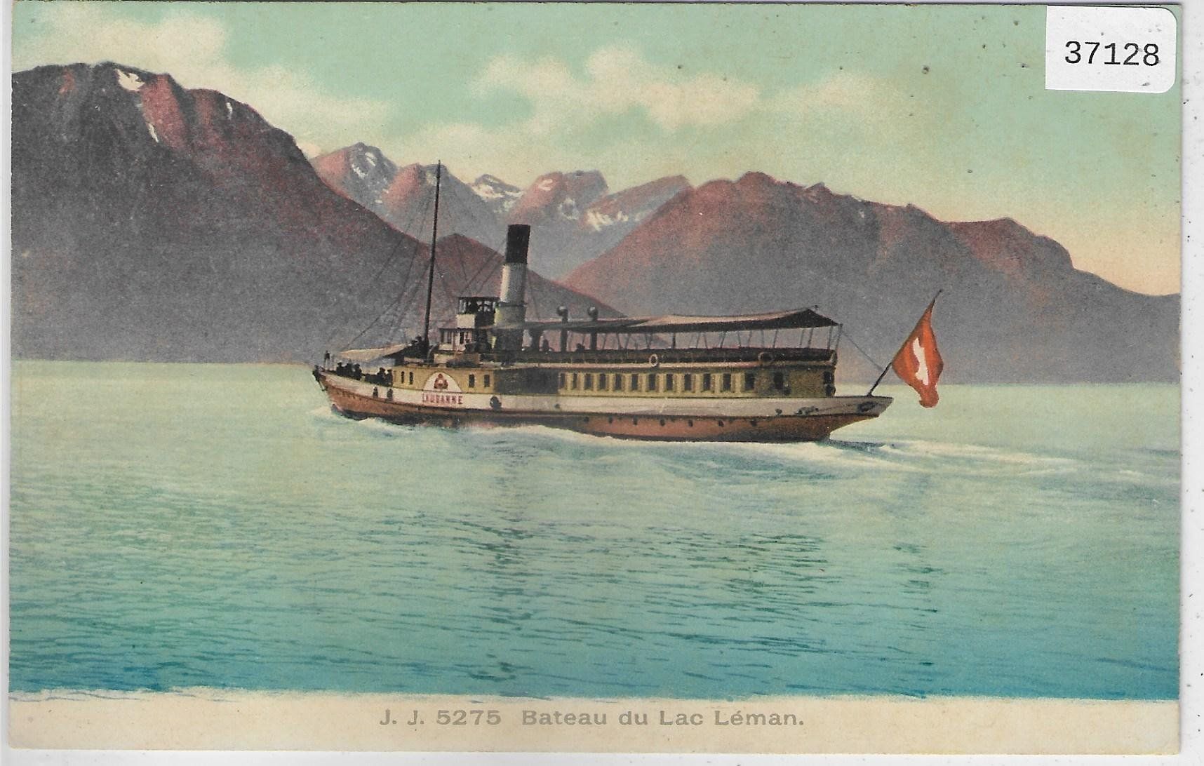 Ansichtskarten: Lac Leman - Bateau "Lausanne" Dampfschiff - Litho – Gebraucht aus Ettingen von Kartenplanet
