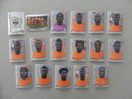 Panini Fussball WM Brasil 2014 Elfenbeinküste 17 Stück