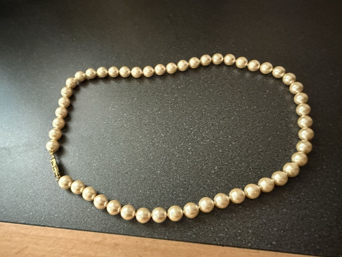 Catenine: Cremefarbene Vintage-Perlenkette – Usato da Lamone venduto da LaCantinaMagica 2