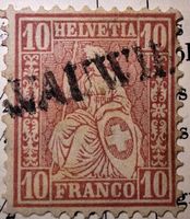 Stabstempel 30/W Nr. 44 WAUWIL KAT. 4.- + 25
