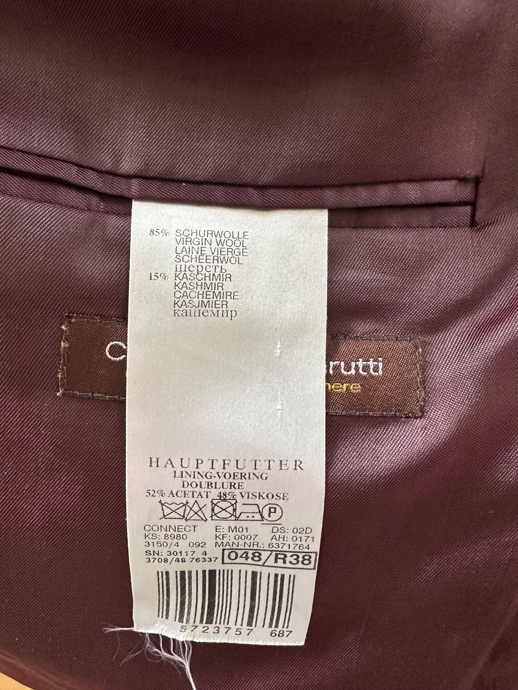 Giacche: Herren Blazer Barutti 48 schwarz/grau/bordeaux – Usato da Rothenburg venduto da wer_g9fd 6