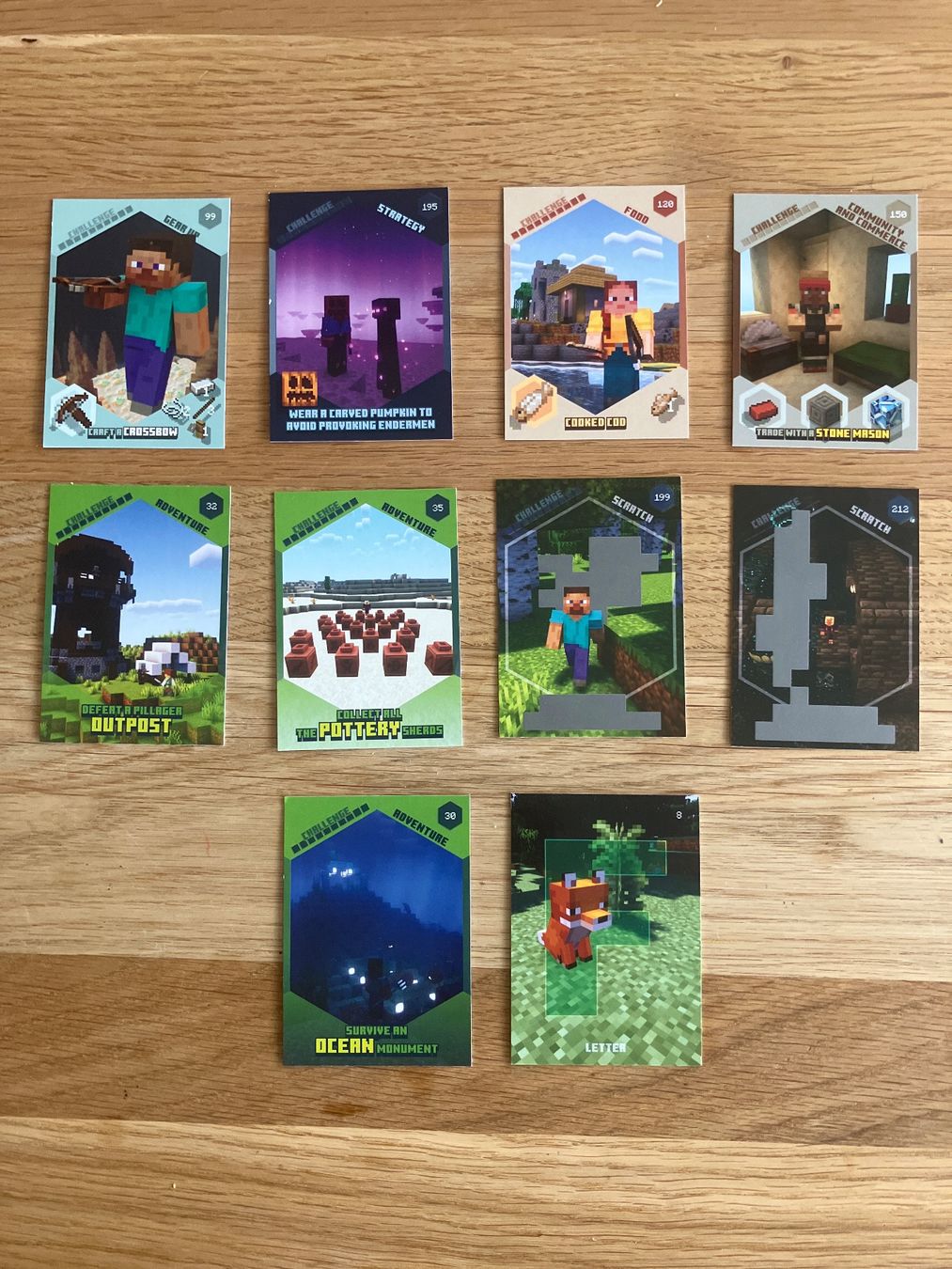 Panini Sammelbilder & Trading cards: 10 Sammelkarten Minecraft Challenges – Neu (gemäss Beschreibung) aus St. Gallen von Rennicky