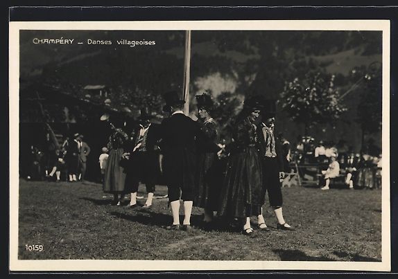 Cartes postales: AK Champéry, Danses Villageoises – D'occasion à Berlin par bartko-reher