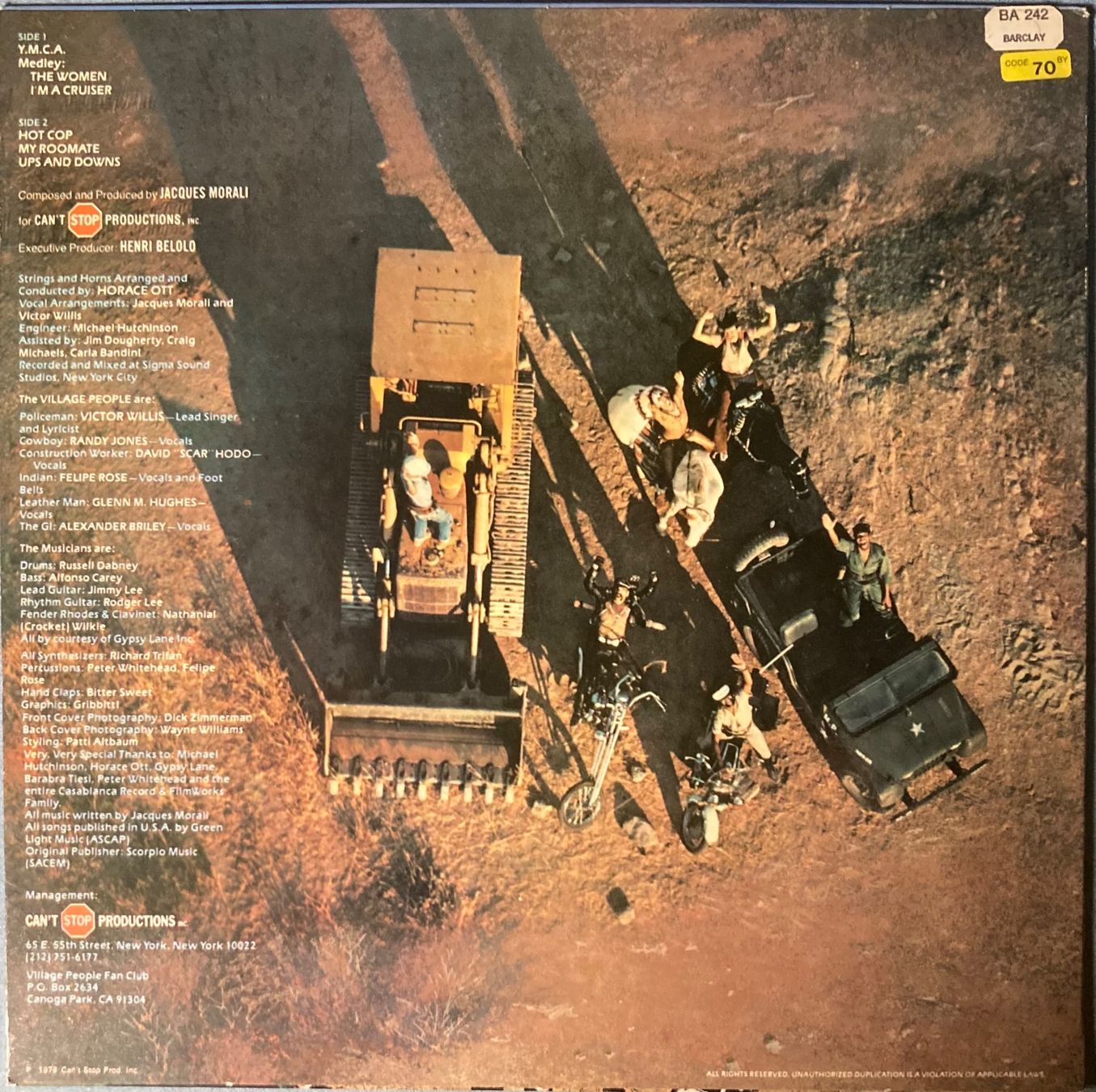 Dischi in vinile: VILLAGE PEOPLE - CRUISIN' – Usato da Poliez-Pittet venduto da Newtown-Records 1
