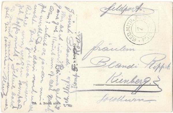 Cartoline postali: Rodi - Fiesso Teilansicht Feldpoststempel – Usato da Olten venduto da clotaldi 1