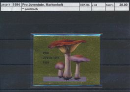 1994 Pro Juventute, Markenheftchen, ** postfrisch