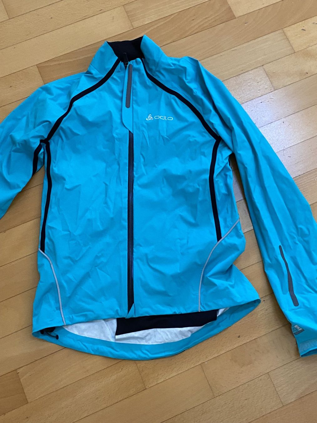 Giacche: Odlo Velowindjacke Türkis schwarz – Usato da Zürich venduto da Flums74