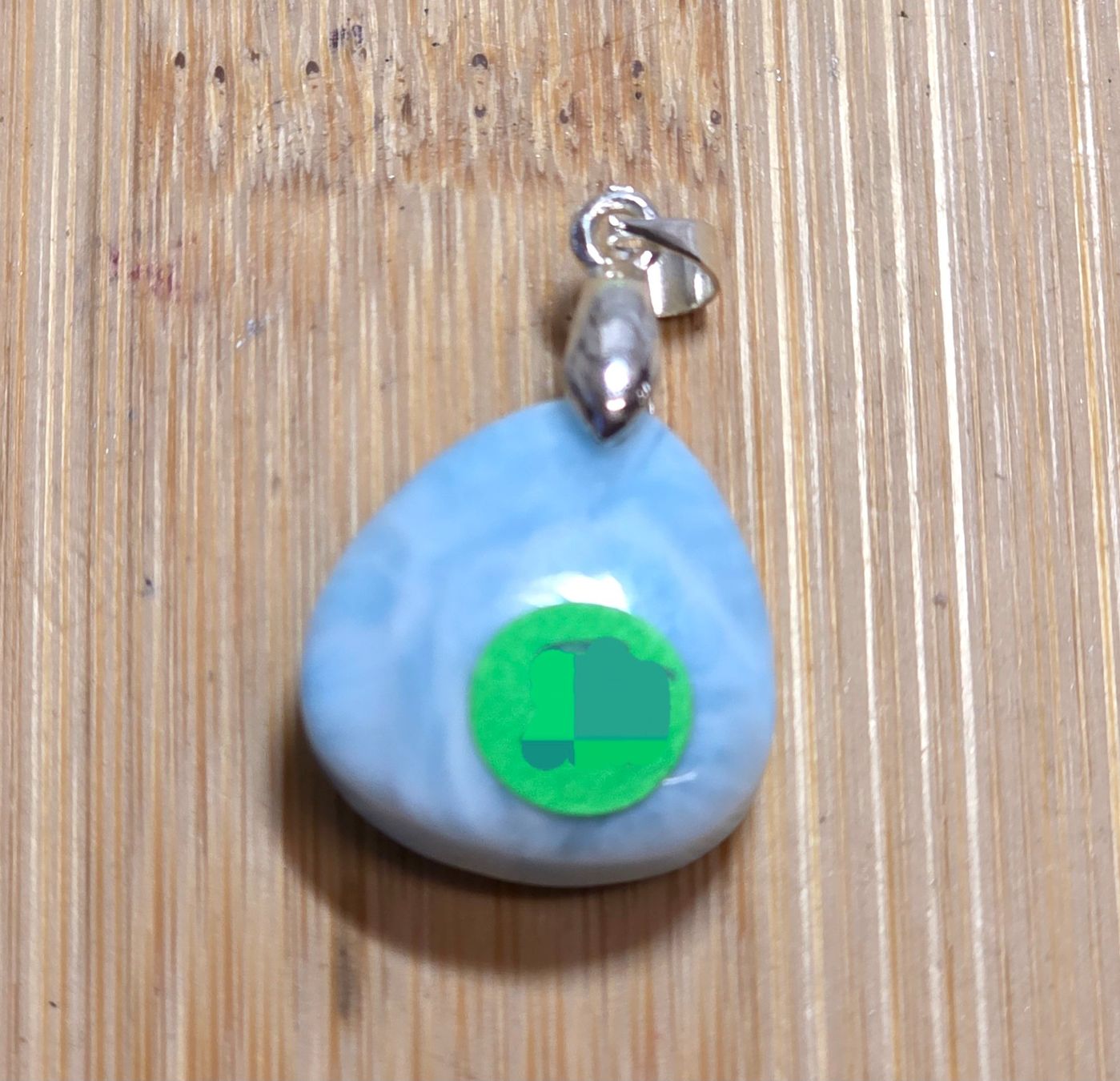 Minerali & Pietre curative: Larimar Anhänger mit Metallöse – Nuovo e nell'imballaggio originale da Matzingen venduto da Shay_Crystalz 1