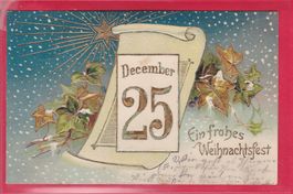 PRÄGE, EIN FROHES WEIHNACHTSFEST, 25 DEZEMBER, 19.12.1907