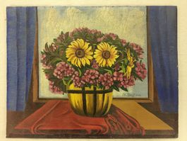Ölgemälde Blumenstrauss signiert Pfaff sen. 1921