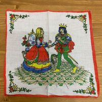 Vintage Taschentuch Der Froschkönig Prinz