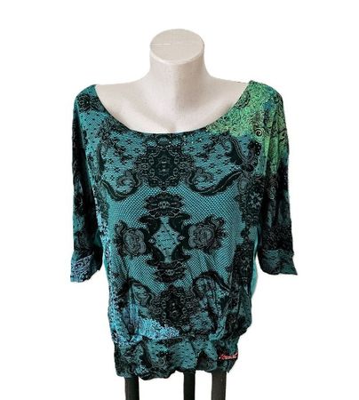Desigual Shirt Fledermaus grünlich ca. S