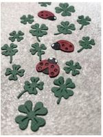 Stanzschablone Nr. R117, Kleeblätter, Käfer(Sizzix geeignet)