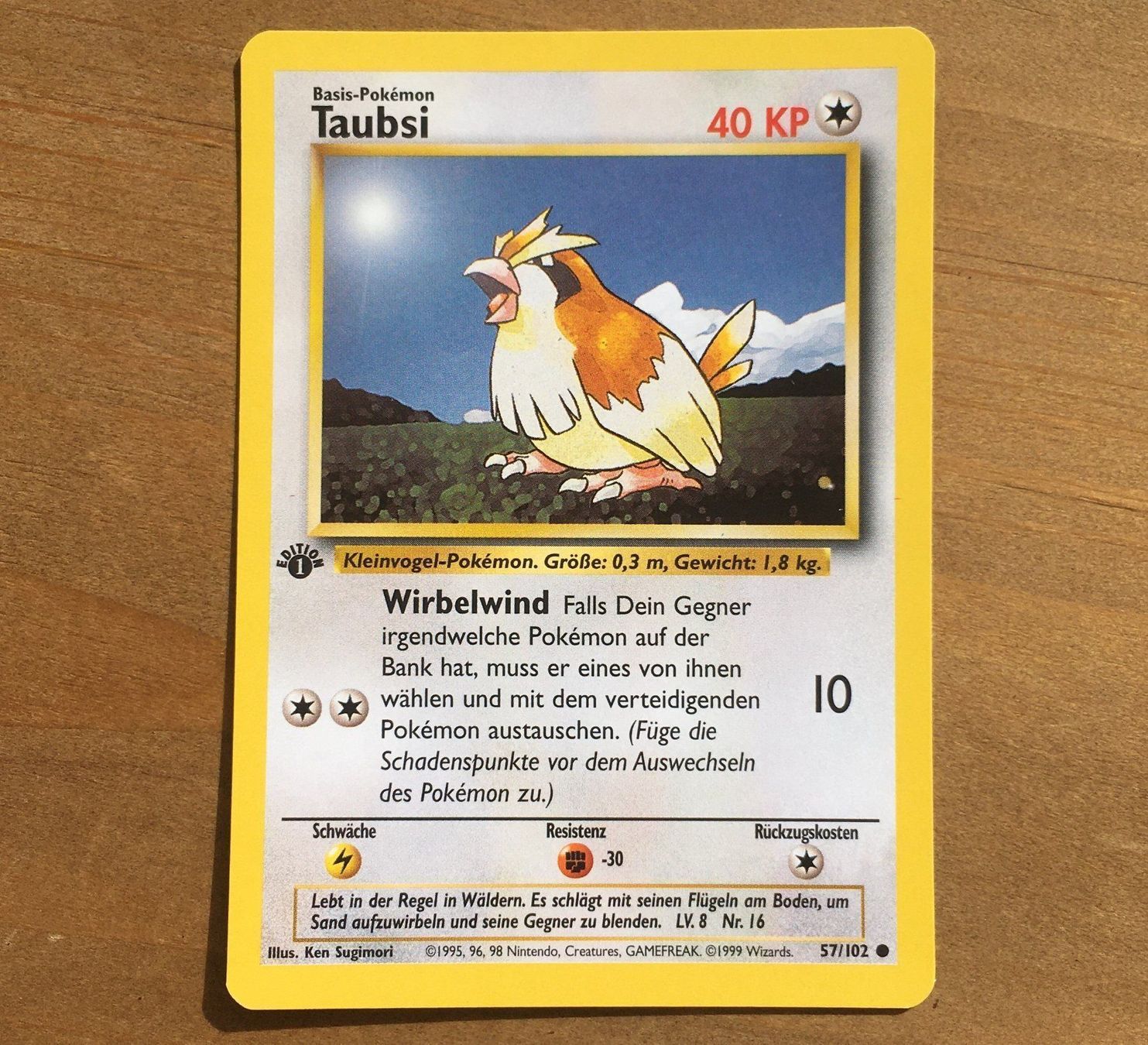Pokémon Carte collezionabili: Taubsi Basis Set 1.Edition 57/102 Deutsch – Usato da Dornach venduto da Deco89