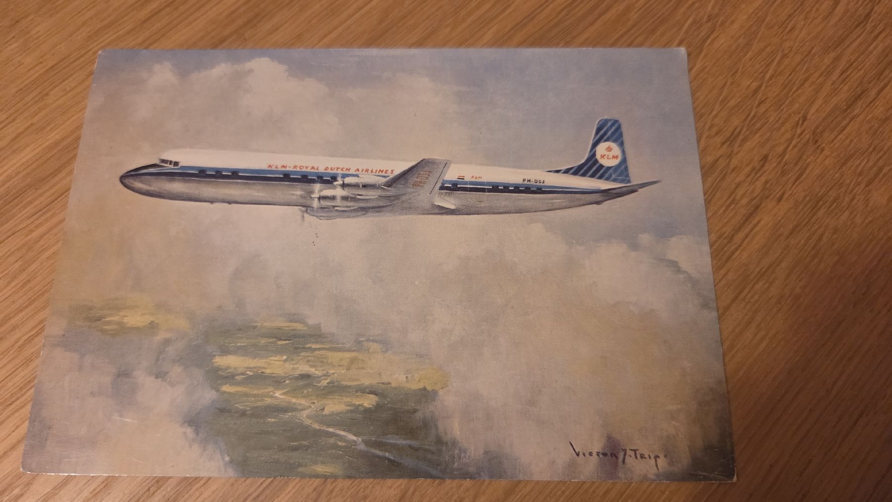 Ansichtskarten: Ansichtskarte Douglas DC-7C – Gebraucht aus Arni AG von Moth68