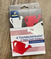 4 Tischtuchhalter mit Magneten, Tischtuchhalter, Beschwerer