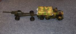 Elastolin camion con cannone esercito Svizzero