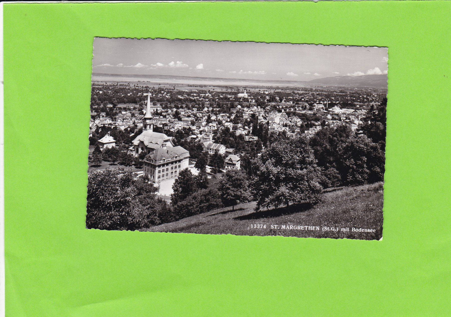 Cartoline postali: St. Margrethen SG mit Bodensee – Usato da St. Peterzell venduto da neckertal