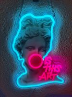 Vaporwave Neon Kunst Lampe "Is This Art"