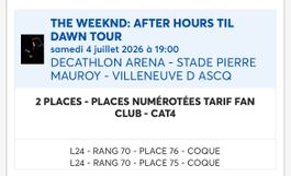 2 places The Weeknd concert Lille 04/07/2026