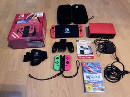 Nintendo Switch OLED Mario Red | 4 Joy-Cons | Sports | 128GB