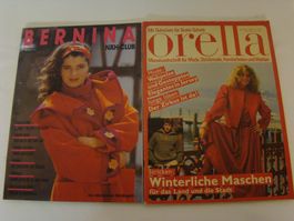 Bernina Näh-Club und Orella Strickheft aus 80er Jahre