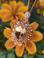 Citrin Anhänger, Gold 925er Silber, NEU Schmuck