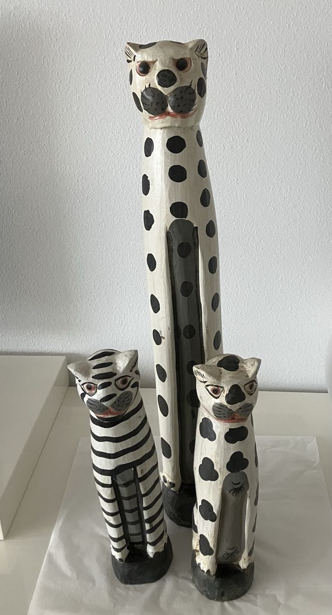 Tutte le decorazioni: 3er Set Holzfiguren, Katzen, Handarbeit, Deko, Top! – Usato da Au ZH venduto da mot_2hrh