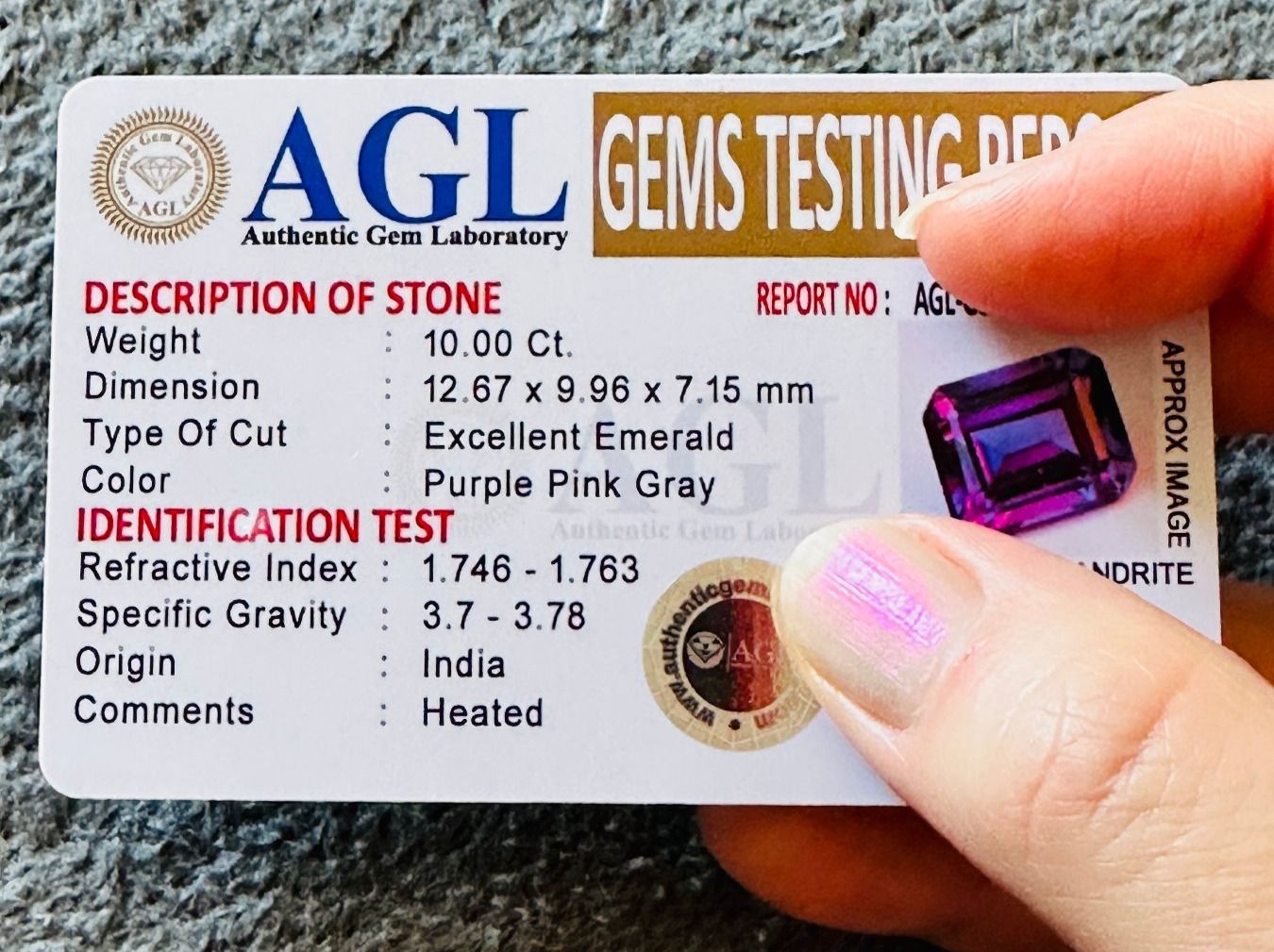 Pietre preziose: 10.00 Ct Certified Stunning Loose – Nuovo e nell'imballaggio originale da Genève venduto da AWWA 9