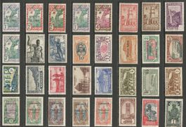 32 Timbres Anciens de divers Colonies Françaises