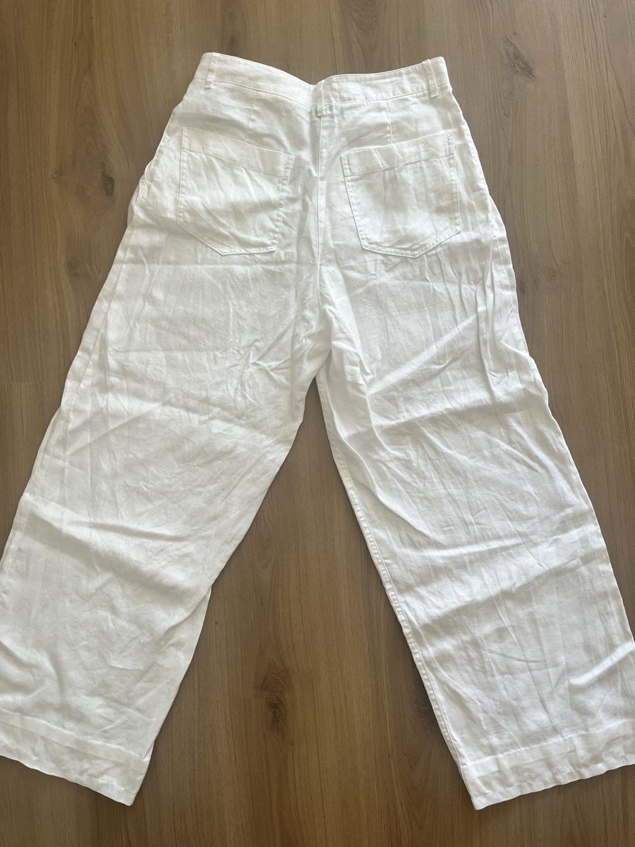Massimo Dutti Hosen: Leinen Hose weiss Massimo Dutti – Gebraucht aus Lenzburg von Shru5 1