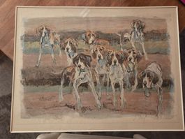Original Farblithografie von Fritz Hug, Epreuve d'Artist