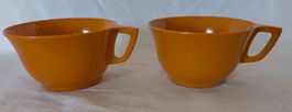 2 Ornamin Tassen orange zirka 60er Jahre ab Fr. 12.-