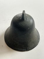 Glocke alt Messing mit Klöppel und Riss (I30)