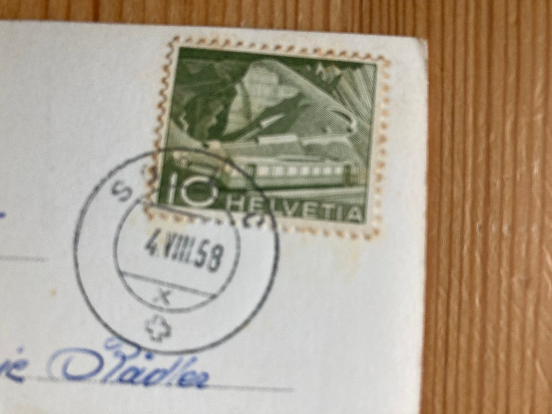 Ansichtskarten: Soglio mit Scioragruppe - AK 1958 – Gebraucht aus Oberuzwil von Henri09 1