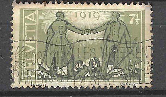 Alle Briefmarken: CH Friedensmarken 7.5c , gestempelt – Gebraucht aus Worb von techno109