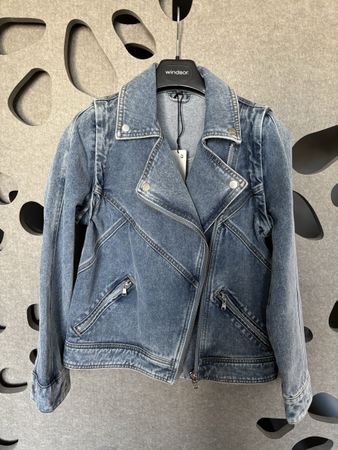 CHARLOTT‘ Denim-Bikerjacke/-Weste Gr. 36