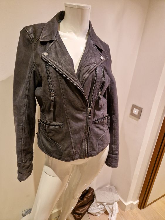Veste En Cuir D'agneau Beige Pour Femme Oakwood - Modèle CIRCUS, Slim Fit, Neuf Avec étiquettes
