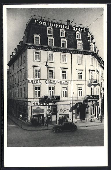 Cartoline postali: Basel, Blick auf das Hotel Continental a – Usato da Berlin venduto da bartko-reher