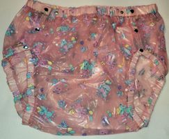 PVC Windelhose rosa mit Bärlimotiv neu zum Knöpfen