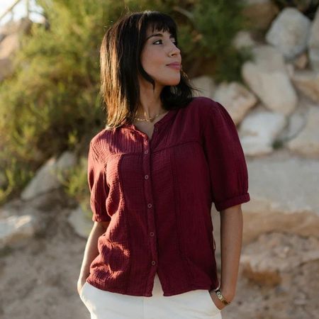 Musselin Bluse Emi Aus 100% Bio-Baumwolle NORDLICHT GR.S