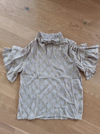 Sommerbluse von Summum Woman, Grösse 34, mit Goldmuster