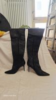 Unisex Overknee Stiefel Dunkelbraun – Made in Italy – 44 –