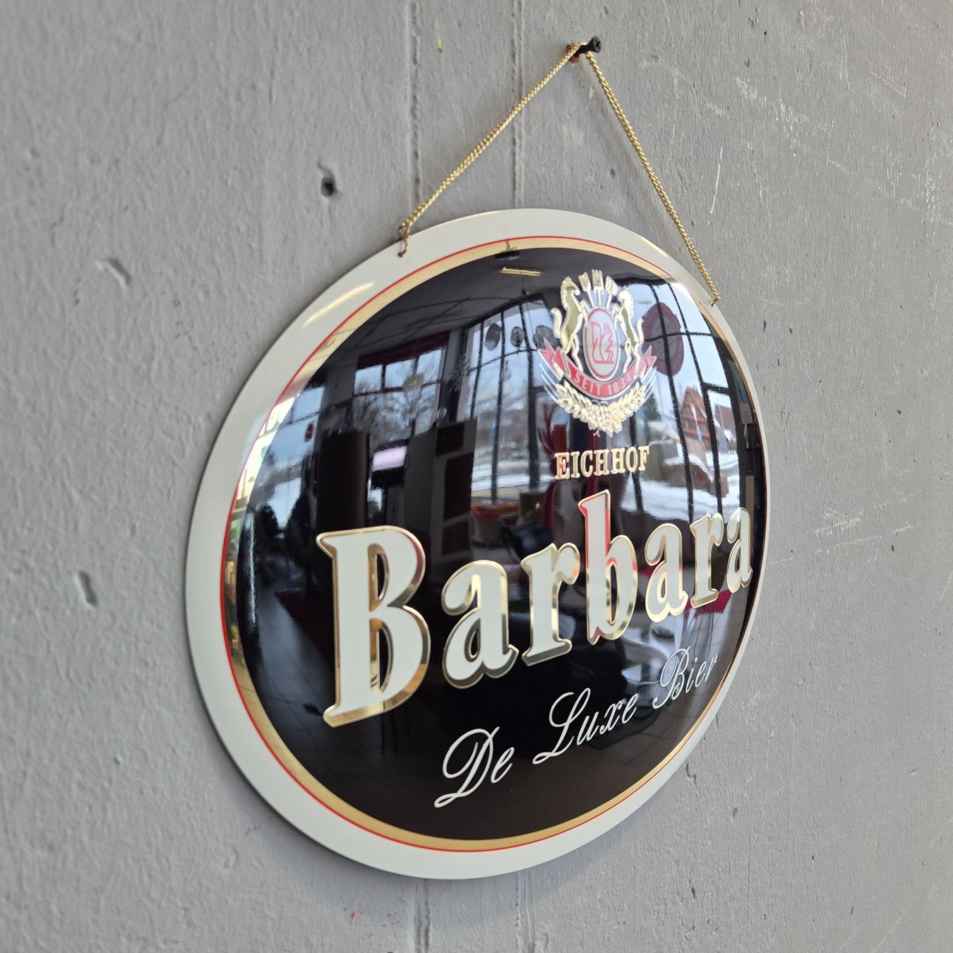 Eichhof Schilder: 1 Eichhof Barbara Werbeschild Blechschild Schild Bierwerbung – Gebraucht aus Nottwil von Wondewa-Shop 2