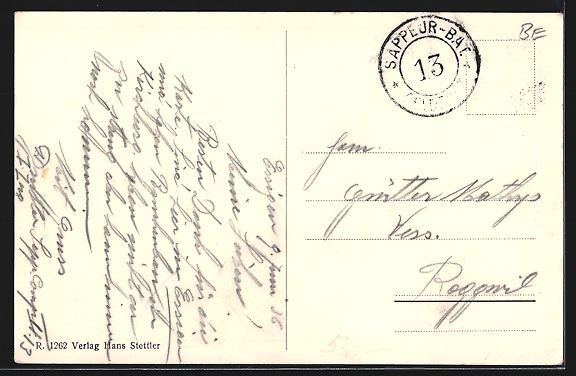 Cartoline postali: AK Ersigen, Blick auf den Dorfplatz – Usato da Berlin venduto da bartko-reher 1