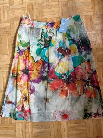 CAVITA - Peter HAHN - Seide-BW Rock Jupe floral 42 NEU