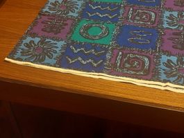 Tissu pour rideaux vintage 1960 à motifs géométriques